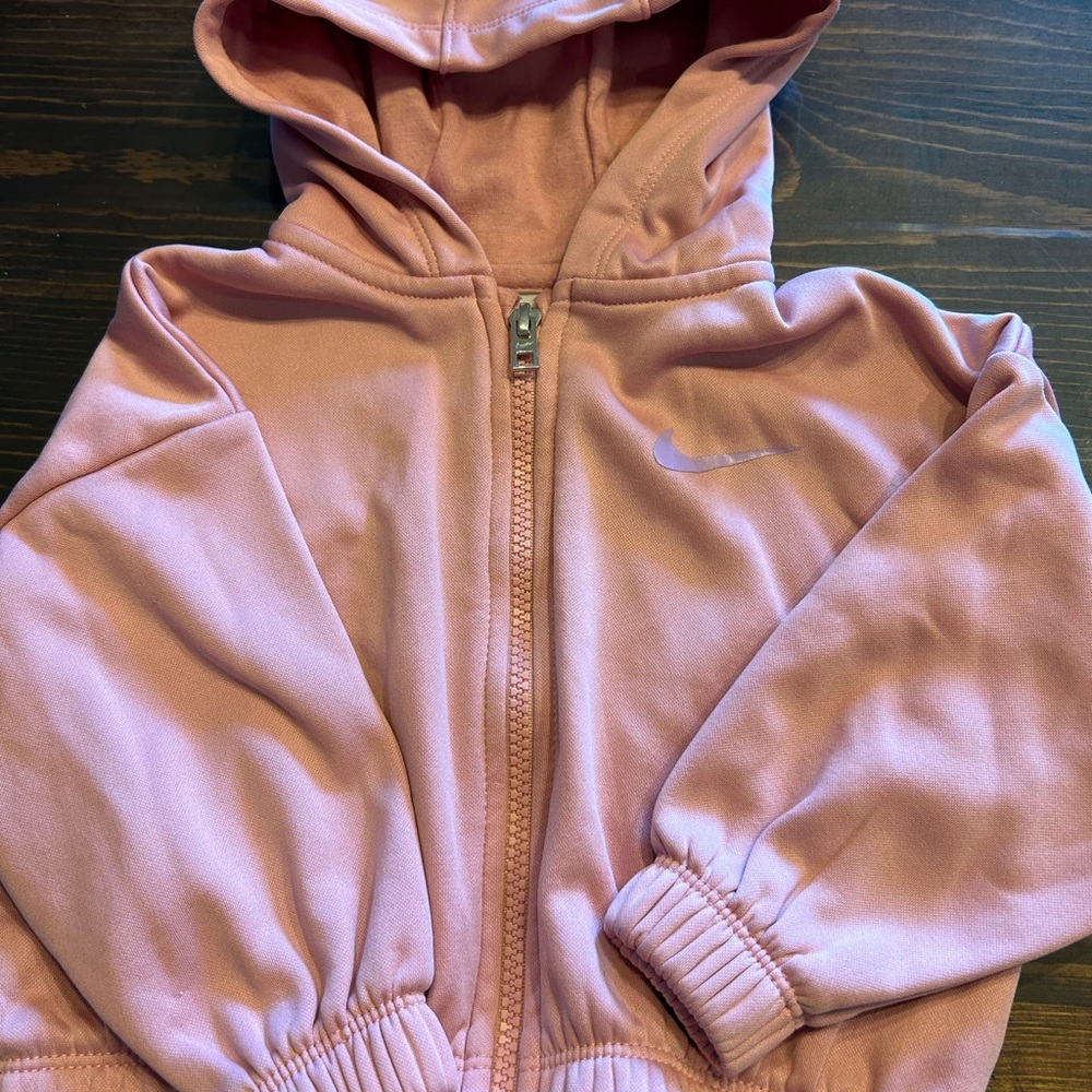 Nike Kids Light Pink Zip-Up Hoodie